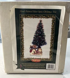 25" Fiber Optic Christmas Tree with Snowman Toy Bag  Exhart Lighted  Rare Model - Picture 1 of 19