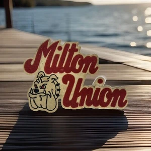 Toppa giacca letterman Milton Union High School West Milton, Ohio Bulldogs anni '50 - Foto 1 di 10