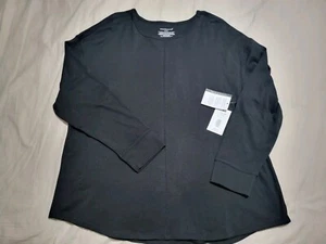 Westbound Women's Plus Black Knit Long Sleeve Shirt Top Size 1XL Pullover - Picture 1 of 5