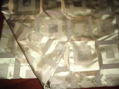 CROSCILL METRO ORO GEOMÉTRICO TELA BLOQUES CORTINA DUCHA 72 X 76 Foto 1 de 4