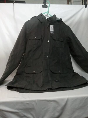 Womans Berne Winter Coat Barn Workwear Grey Hooded Quilted Flannel Lined 2XL  - Image 1 of 4