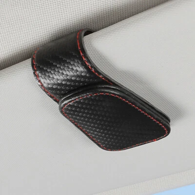 Parasol magnético de fibra de carbono para gafas de sol soporte con clip accesorios interiores de automóviles Foto 1 de 4