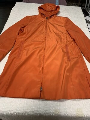 Abrigo Bromley Sport Largo con Capucha Calabaza Naranja Cremallera Bolsillos y Laterales Mujer’s Mediano Foto 1 de 4