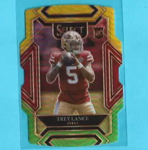 Trey Lance 2021 Panini Select Green Yellow Prizm RC Die-Cut Club Level #245 - Picture 1 of 1