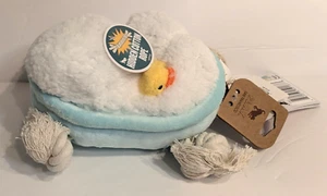P.L.A.Y. Juguete de peluche para perro Rub-a-Dub bañera - azul y blanco - 6,7" x 3,9" x 4" - Imagen 1 de 3