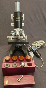 Vintage Model Swift SMB 58646 Microscope from Swift Optical-Original Case w Key - Picture 1 of 17