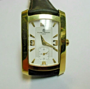 MEN'S 18K .750 YELLOW GOLD BAUME & MERCIER WATCH MV045224 SWISS - Picture 1 of 10