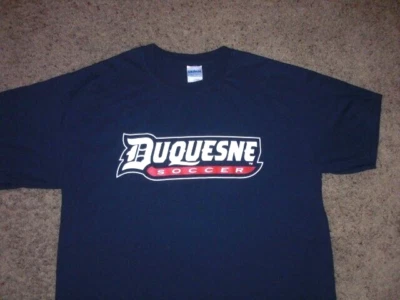 DUQUESNE SOCCER blue short sleeve shirt men's Large - Image 1 of 3