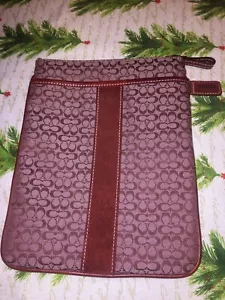 Raspberry Coach Crossbody Messenger Bag - Picture 1 of 12