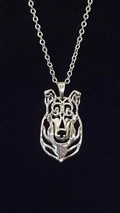 Collar suave Collie, colgante, joyería, cadena de 18 - Imagen 1 de 1