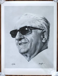 Enzo Ferrari Limited Edition 09/240 Pencil Sketch Lithograph 18"x24" Signed 643 - Picture 1 of 3