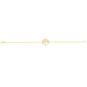 9ct Dicut 19cm Tree Of Life Bracelet - Picture 1 of 2