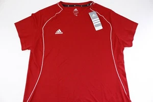 Adidas ClimaLite T-Shirt Women's Size XL Red V-Neck Lightweight - Picture 1 of 9