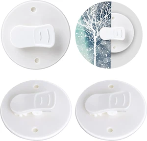 4Pack Shower Curtain Clips with Water Guard, Self Adhesive Shower Curtain Weight - Picture 1 of 8