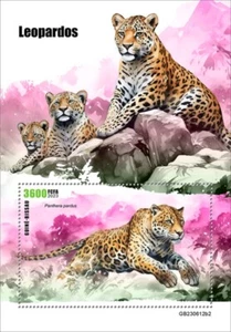 Guinea Bissau - 2023 Leopardos en estampillas - Hoja de recuerdo de estampillas - GB230612b2 - Imagen 1 de 1