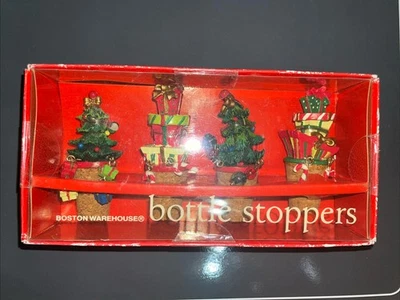 Tapones para botellas de vino de corcho de Navidad Boston Warehouse (4) Foto 1 de 3