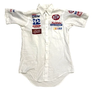 90s 1990s Vintage Arrow Dover USA Sz 15 NASCAR Button Down Pit Crew Racing Shirt - Picture 1 of 16