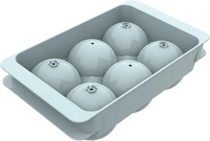 WIBIMEN Large Ice Cube Mold 6 Ball Round Whiskey Tray Easy Release Freezer - Picture 1 of 5