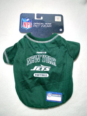 Camiseta de fútbol americano Pets First NFL New York Jets Premium talla pequeña para perro Foto 1 de 4