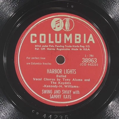SAMMY KAYE Harbor Lights / Sugar Sweet COLUMBIA 38963 VG 78 1950 Vocal 10" Jazz - Image 1 of 4