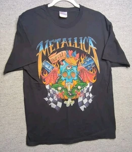 Metallica Vintage Nor Cal T-Shirt Large Black Double Sided Hanes Heavyweight See - Picture 1 of 18