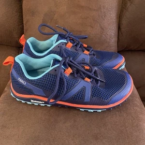 Xero Scrambler Low Shoes Womens 7 Sodalite Blue/Orange Minimalist Sneakers - Picture 1 of 11