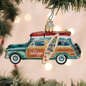 The BEACH BOYS - Surfin' Woody Station Wagon GLAS Ornament von OWC - Bild 1 von 7