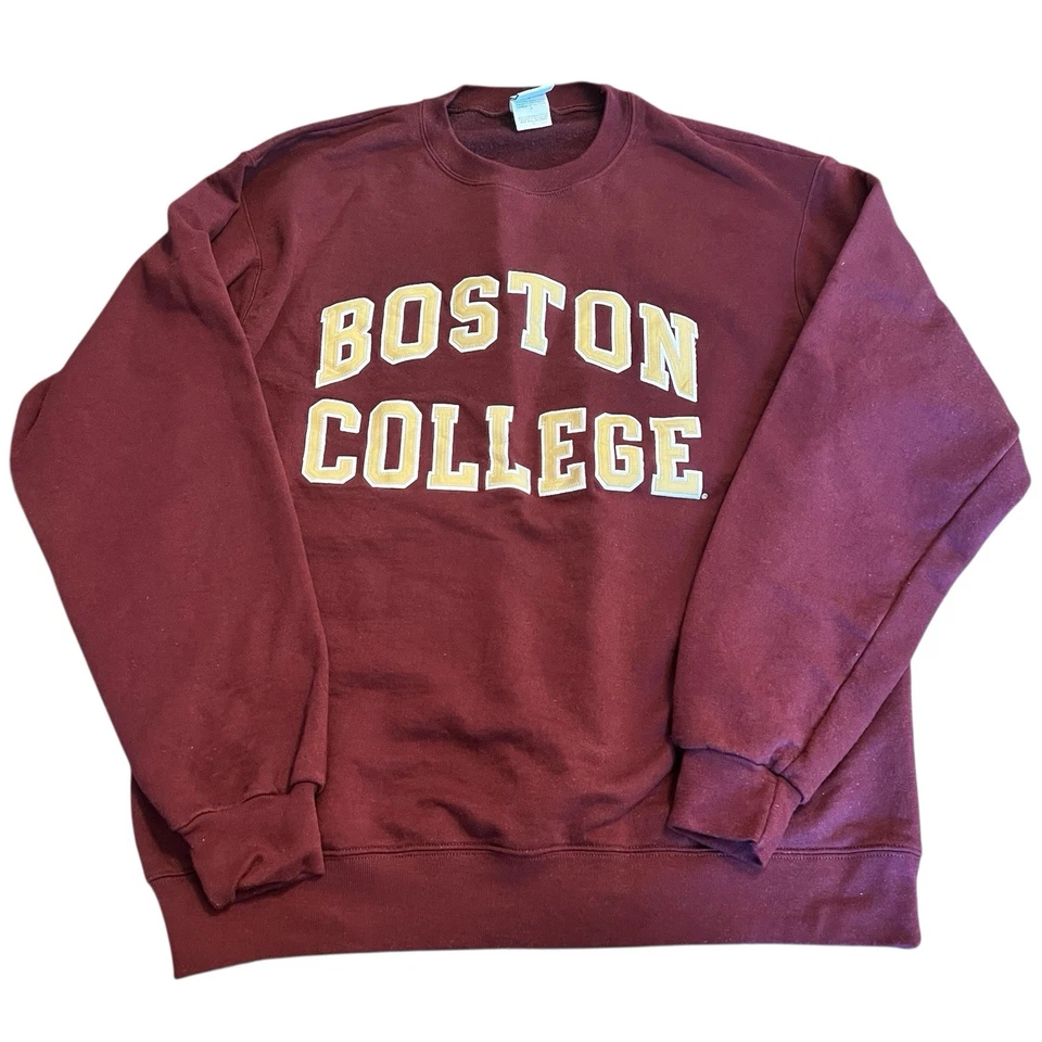 Sudadera De Colección Años 90 Boston College Champion Granate Dorado Grande Bordada Foto 1 de 4