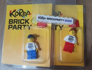 2x Lego Korea Brick Party 2022 Figures & Brick Tile, Korea Exclusive. - Picture 1 of 4