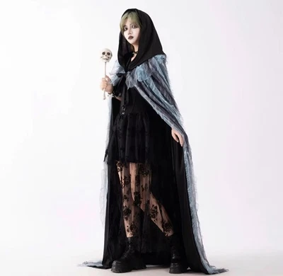 Tela de encaje con capa de diosa de Halloween Foto 1 de 4