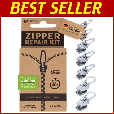 Tiradores de cremallera - plateados (7 piezas) Foto 1 de 4