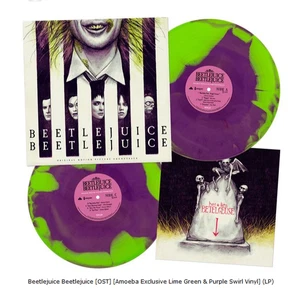 BEETLEJUICE BEETLEJUICE AMEOBA Exclusive LIME GREEN & PURPLE SWIRL VINYL 2024 - Picture 1 of 5