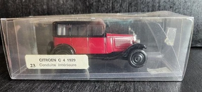 MOLUBRAY 1929 CITROEN C4 GARAGE RARE FRENCH MADE VINTAGE 1:43 DIECAST RED IOB - Image 1 of 4