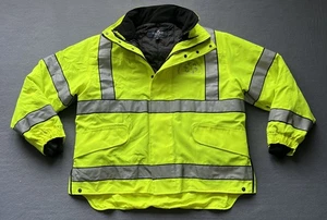 Newport Harbor 3-n-1 Jacket Mens XL High Vis Reflective Work Medical Safety Dry - Picture 1 of 19