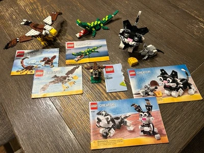 LEGO CREATOR: 20015 Alligator 31004 Fierce Flyer 31021 Criaturas Peludas 40249 Perro Foto 1 de 4
