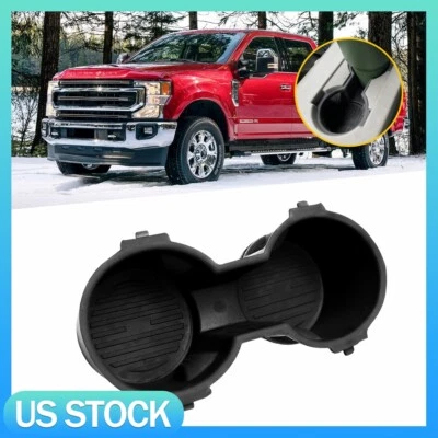 Front Center Console Cup Holder Insert Black For 2017-2022 FORD F-450 SUPER DUTY - Image 1 of 4