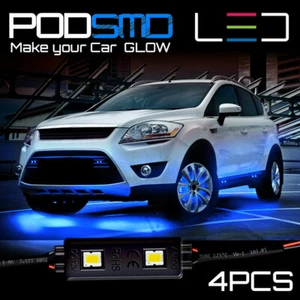 Kit de luces LED de neón debajo del auto con acento azul debajo de la carrocería para Ford Escape - Imagen 1 de 12