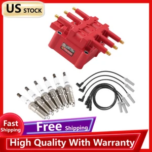 Juego de bobinas de encendido y bujías y cables para jeep wrangler 3,8 L V6 (2007-2011) EE. UU. - Imagen 1 de 2