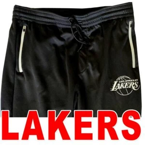 OFFICIAL NBA LOS ANGELES LAKERS FLEECE SWEATPANTS BLACK PURPLE PANTS L XL 2XL - Picture 1 of 33
