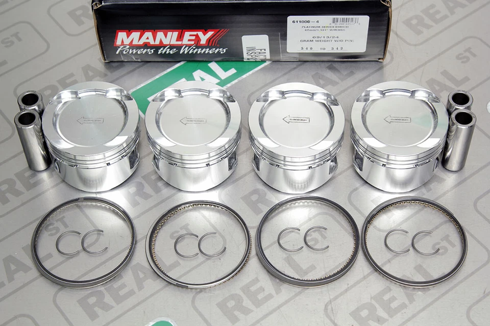 Manley Pistons Acura TSX Element CRV K24 K24A2 K24A4 87mm 9.0:1 611000-4 - Image 1 of 4