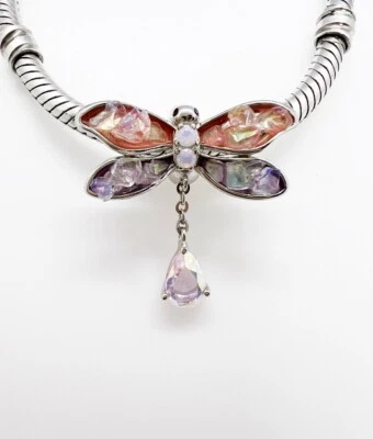 Opal Dragonfly Spacer Charm Bead Insect Wings Genuine 925 Sterling Silver 💖 - Image 1 of 4