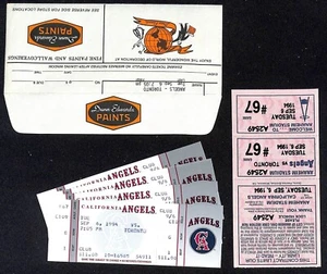 California Angels Tickets 4 unbenutzt 9.6.94 Strike - Spiel nicht gespielt - Bild 1 von 2