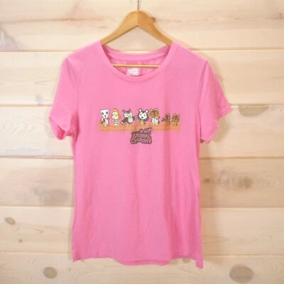 Camiseta Animal Crossing Juniors Talla XXL Nintendo Videojuego Rosa Top Foto 1 de 4