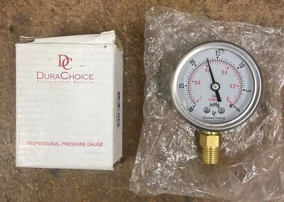 SKU: PB204L-V00 2" Vacuum Gauge - S.S. Case, 1/4"NPT, Lower Mnt. -30HG/0PSI - Image 1 of 4