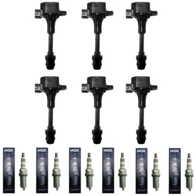 Juego de 6 bujías NGK 4469 + 6 bobinas de encendido Herko para Nissan Infiniti Foto 1 de 3