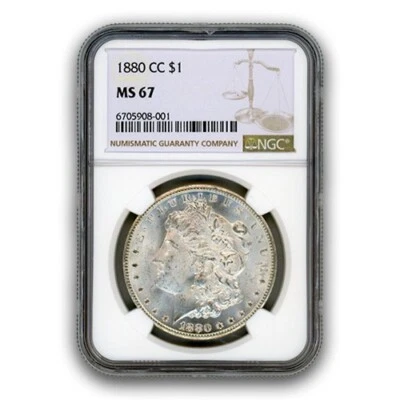 1880 CC $1 Morgan Silver NGC MS67 - Image 1 of 3