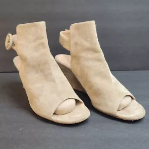 Gianvito Rossi Milano Womens Open Toe Wedges Size 37 EU 6.5 US Office Career - Picture 1 of 13