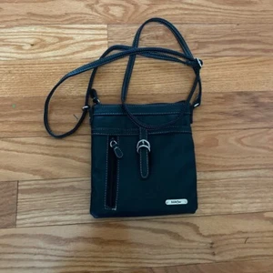 MultiSac Mini Crossbody Black Leather Bag with Buckle Details  - Picture 1 of 4