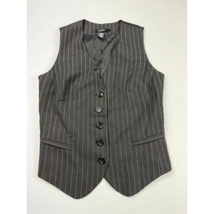 Body by Victoria Gray Pinstripe Vest Professional Office Wear Business Size 4 - Picture 1 of 5