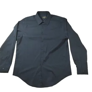 Van Heusen Flex Slim Fit Stretch OEKO-TECH Blue Button Up Shirt Men 17 34 / 35 - Picture 1 of 12